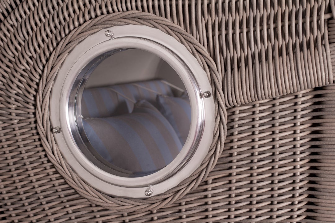 Rantum strandstoel mahonie gewassen grijs PE koboo grijs design 582