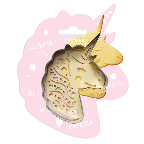 Emporte-pièce et embosseur Licorne Scrapcooking