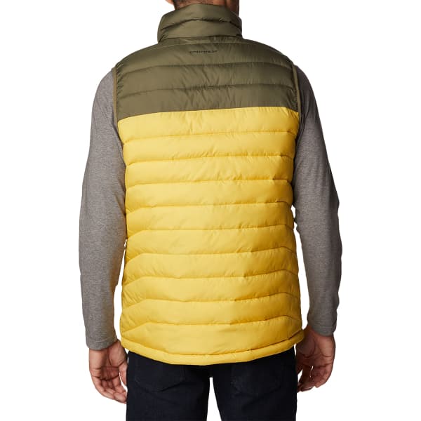 Doudoune randonnée COLUMBIA POWDER LITE VEST GOLDEN NUGGET/STONE GREEN