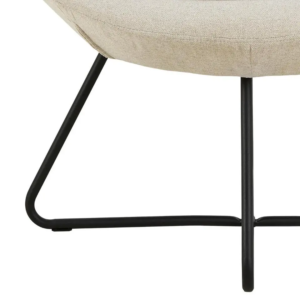 Fauteuil Beige Stof - Zithoogte 47cm - Eva