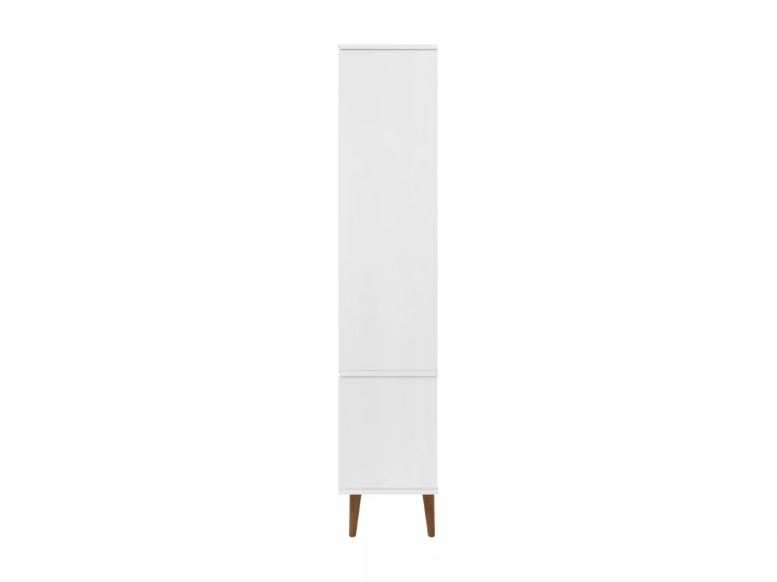Armoire à vitrine MOLDE Blanc 90x35x175 cm Bois de pin massif