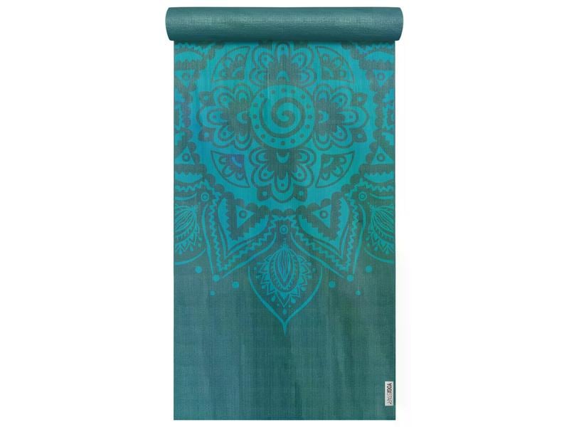 YOGIMAT Yogamatte Basic Spiral Mandala, Petrol Trainingsmatte