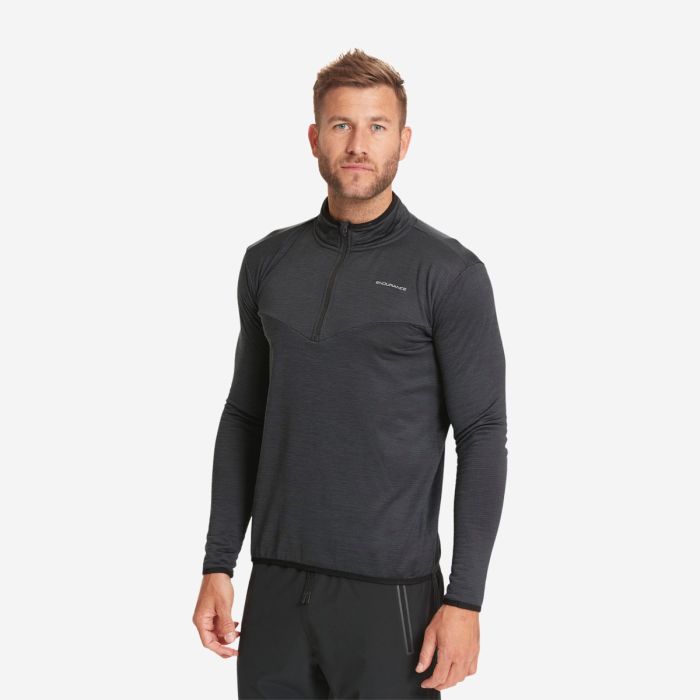 Endurance Herre Trøjer Waffle Melange Midlayer Sort