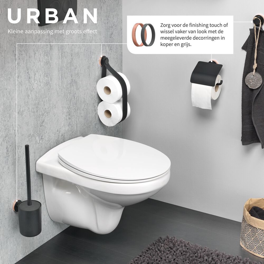 Tiger Urban toiletborstelgarnituur zwart