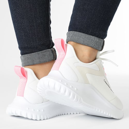 Baskets Femme Runner Laceup Mesh 1215 Brigh White Creamy White
