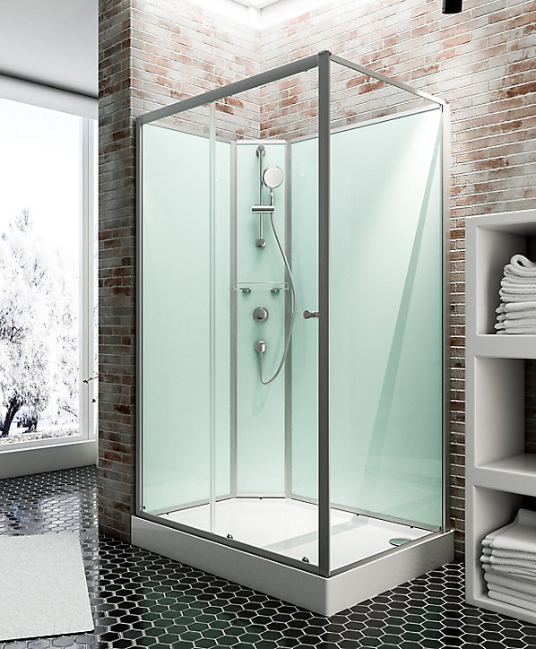 Cabine de douche intégrale, Ibiza Schulte, 160 x 90 cm, ouverture gauche