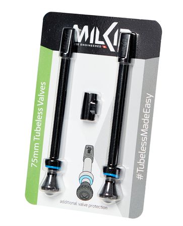 VALVE PACK MILKIT Tubeless Ventile  Schwarz  Ventil Set 35mm