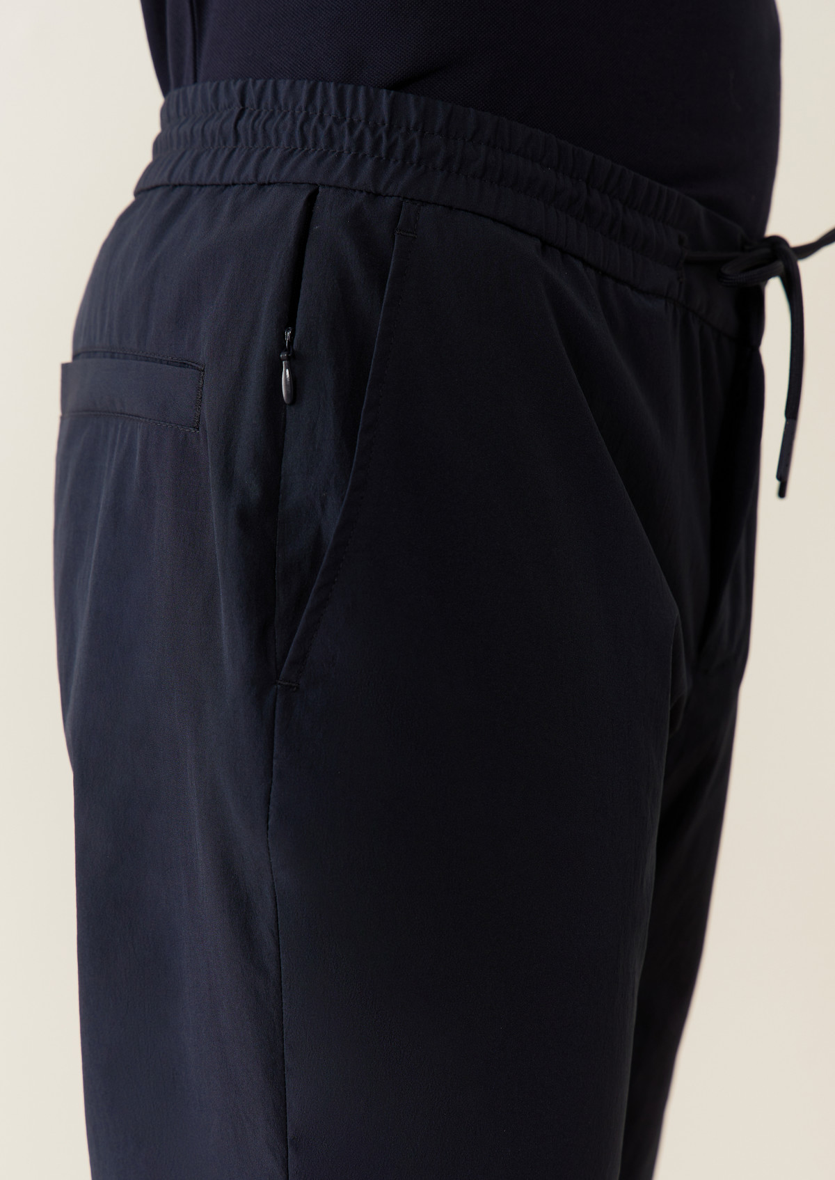 Pantalon casual Judicieux slack skinny uni bleu marine