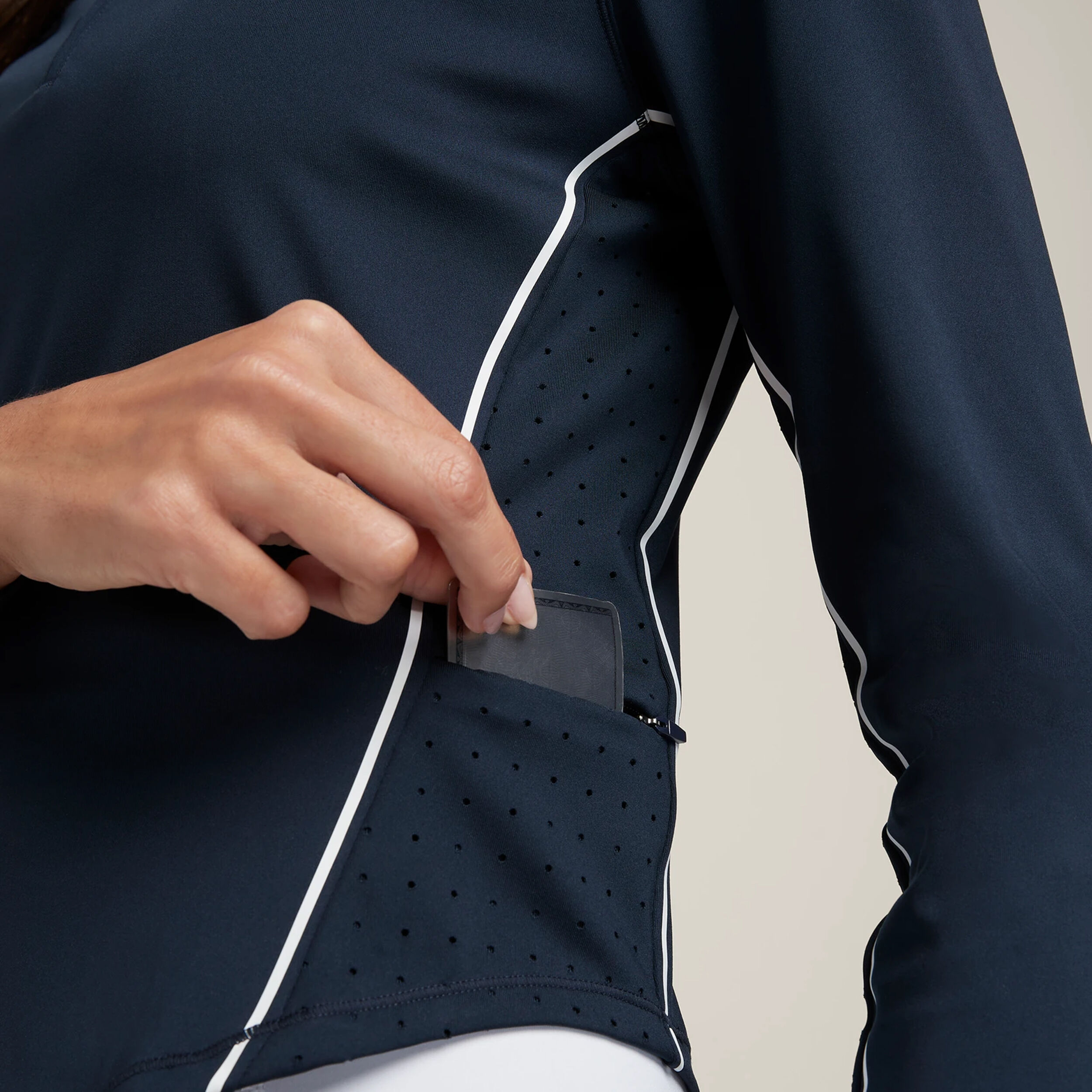 Wilson Brentwood Half-Zip Haut Manches Longues Femmes - Bleu Foncé