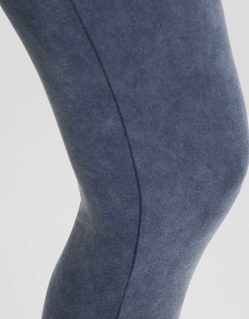 Leggings sem costura com efeito desbotado