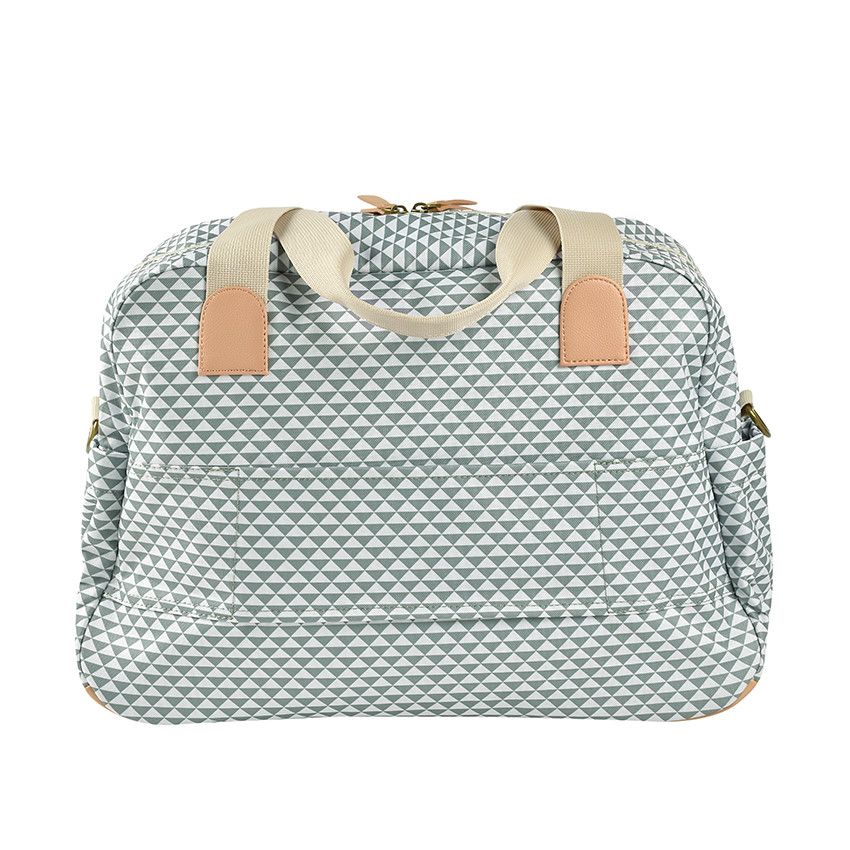 Sac à langer Genève II Play Print Sage Green - Ecru