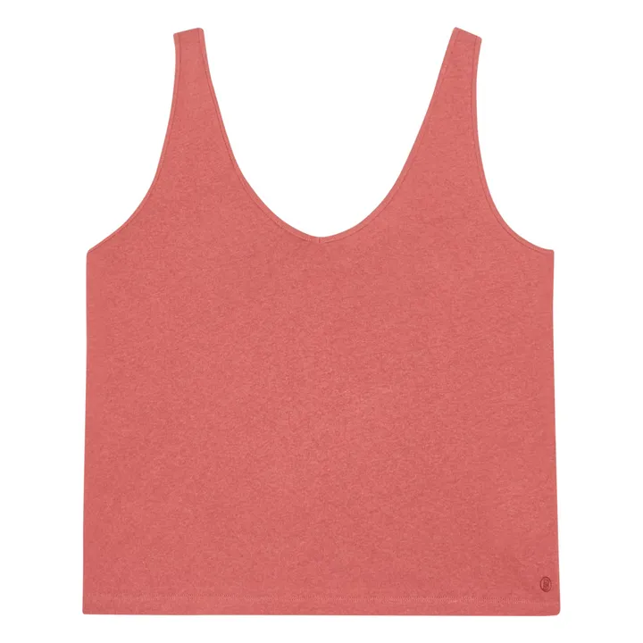 SMALLABLE BASICS Débardeur Femme Coton et Lin  | Terracotta