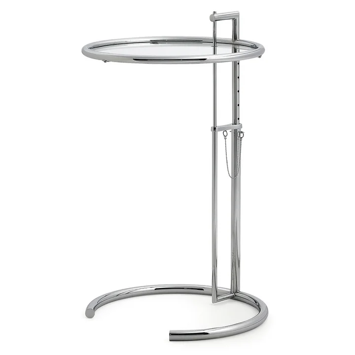 ClassiCon - Adjustable Table E1027, chrom / Parsolglas grau