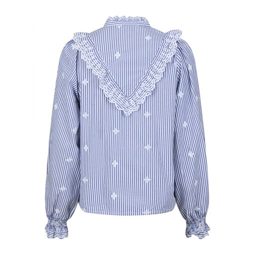 Neo Noir Degas Stripe Bluse, Blue, 38