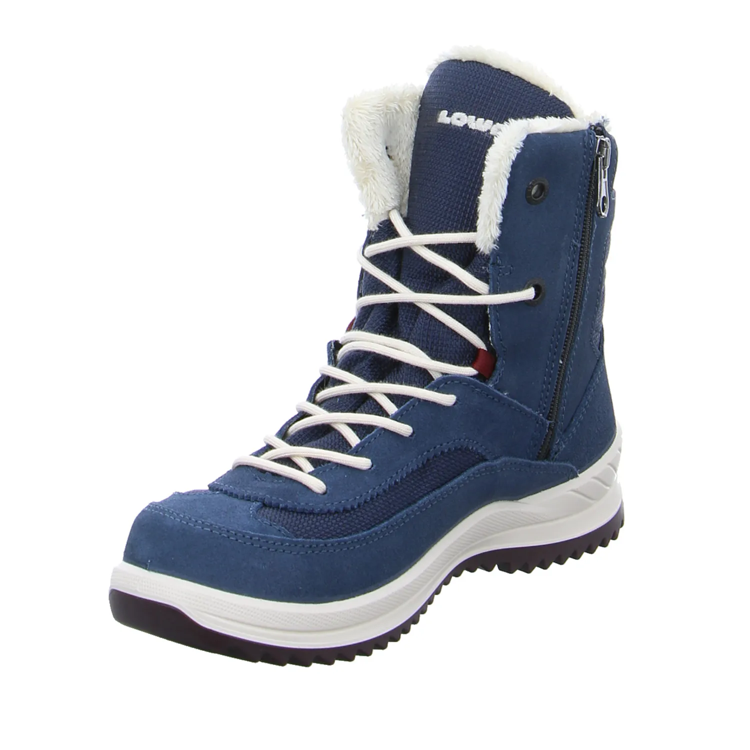 LOWA Mädchen-Snowboot Membrane Dunkelblau Textil  Winter-Sneaker, high