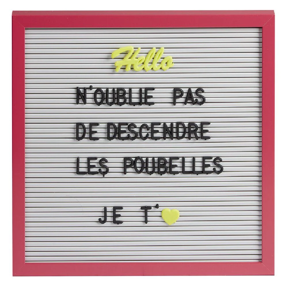Tableau à message multicolore