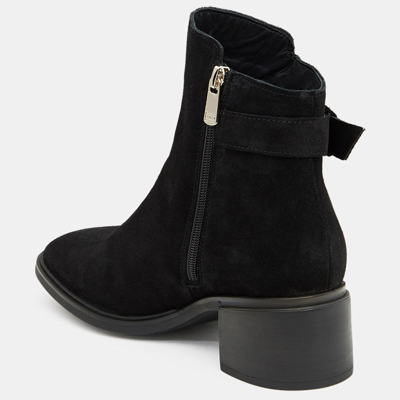 Tommy Hilfiger Bottines en Velours de Cuir Hardware Tl noires - Talon 5 cm