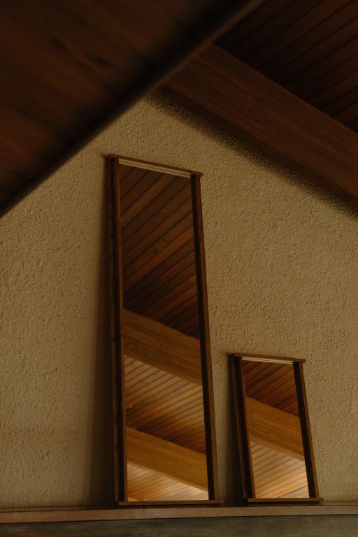 Frama Symmetry spiegel Large Honey Ash Wood