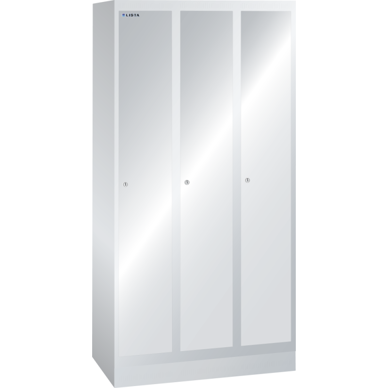 LISTA - Armoire-vestiaire (HxLxP) 180 x 90 x 50cm 3 compartiments R7035