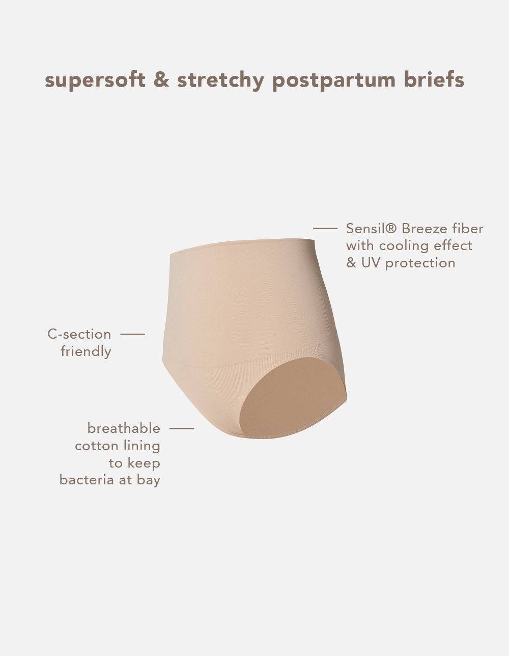 Noppies Maternity Naadloze slip Lee post partum Sensil Breeze - Moonlight