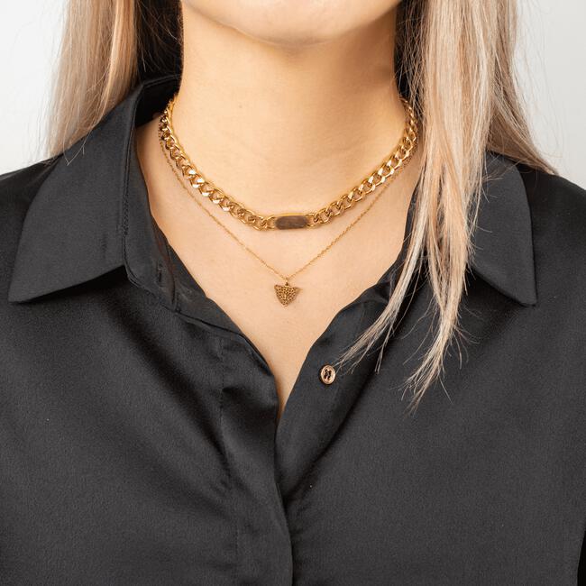 BiSjU Jewellery Ketting Klein Hartje Gold Plated