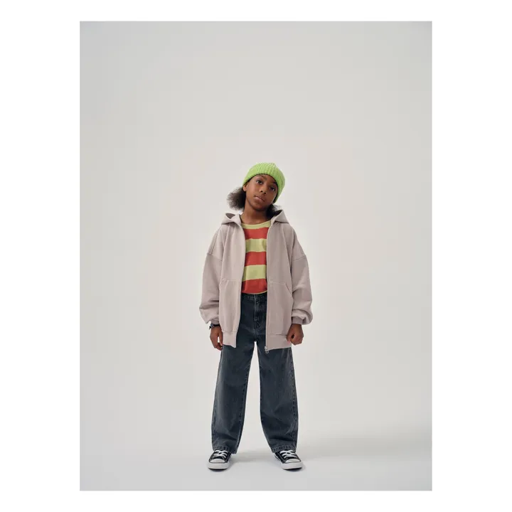 Main Story Hoodie Zippé Coton Bio | Gris clair