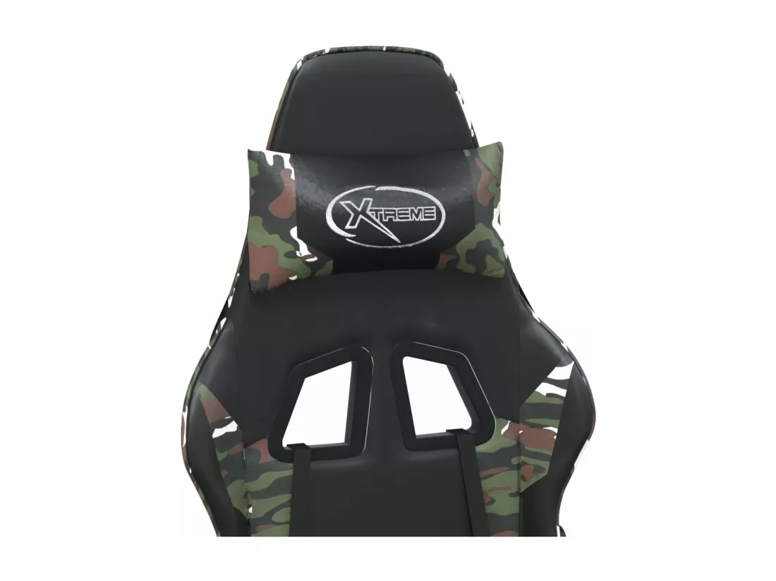 Chaise de jeu de massage Noir et camouflage Similicuir