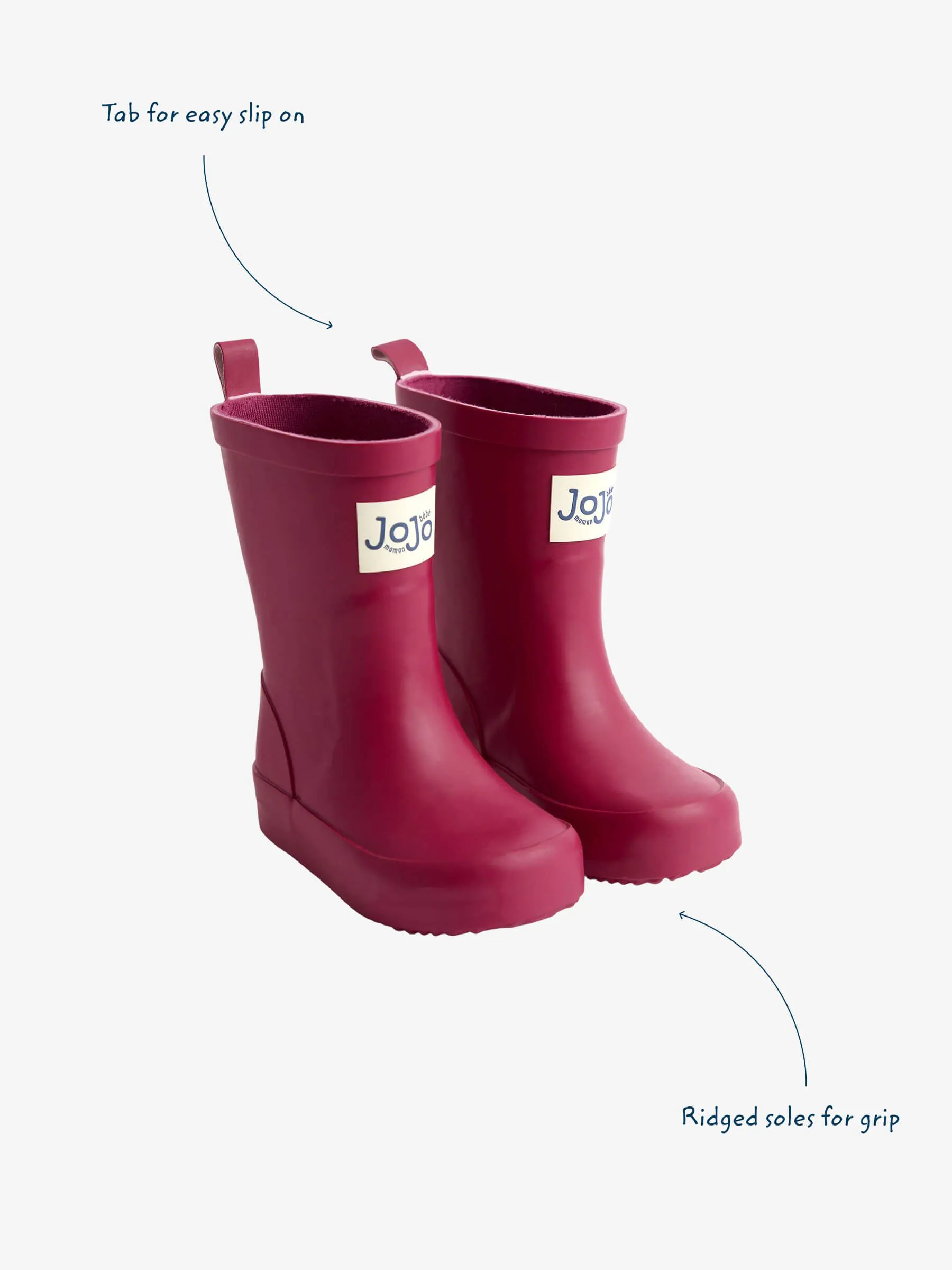 Roze - JoJo Maman Bébé Plain Wellies
