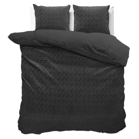 Dekbedovertrek Embossed Velvet Fashion - Zwart