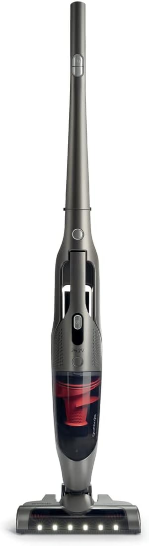 Gorenje SVC 216 GFW Kabelloser Akkusauger und Handstaubsauger – 2 in 1/ Faltbar/ Free-StyleMove/ LI-ION Technology/ HEPA-Filter/ CyclonicPower/ 118 cm/ 70 min./ 0,5 l/ 22 W Saug-leistung/ 75,2 dB