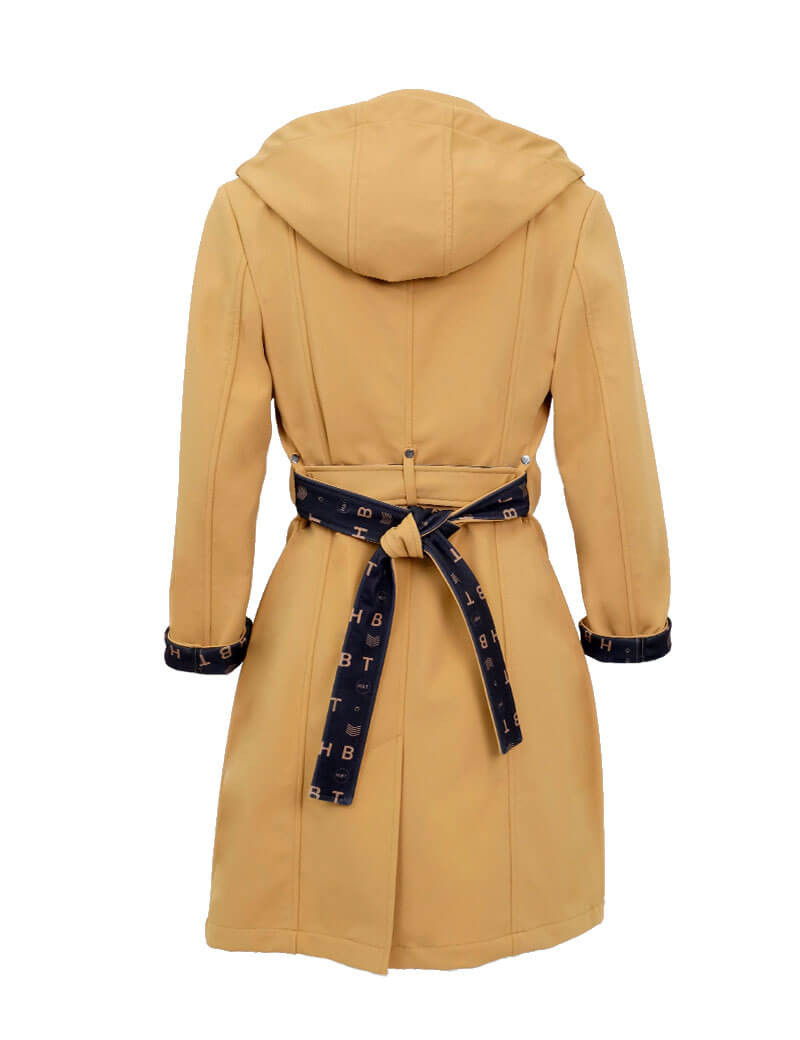 HBT TRENCH MI-LONG À CAPUCHE AMOVIBLE BEIGE POUR FEMME QUEEN