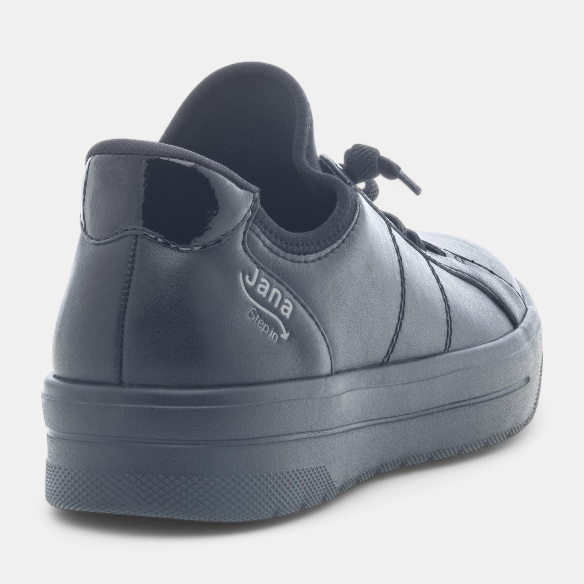 Baskets basses Femme noir vernis