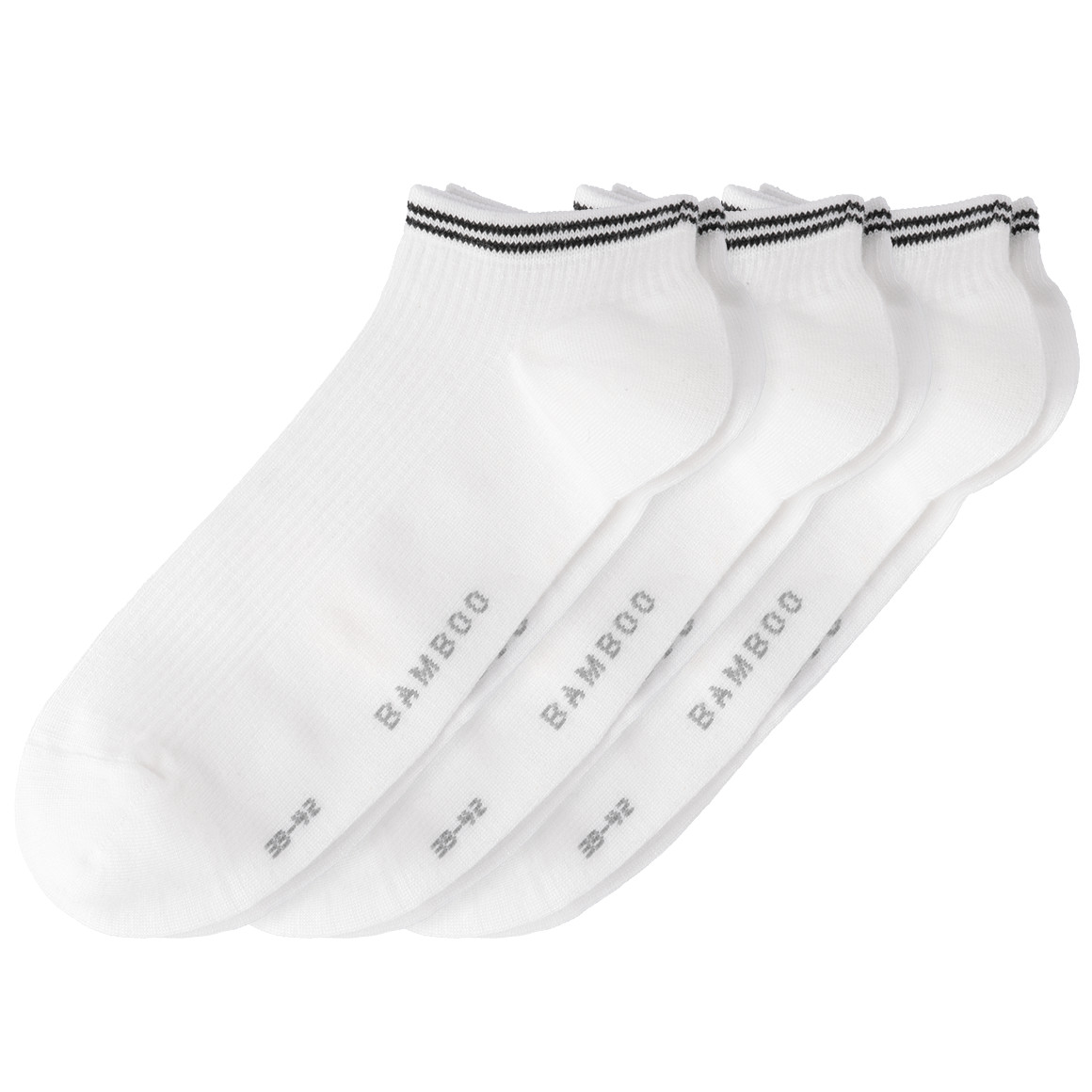VanVaan 3 Paar Herren Sneaker-Socken in Rippstruktur weiss