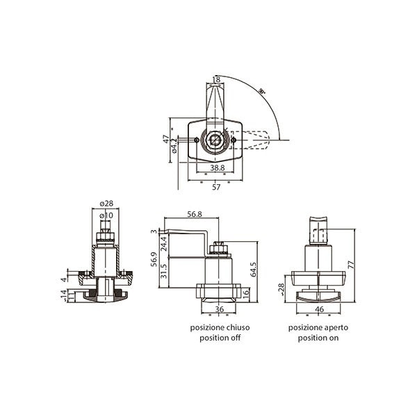 Serrure ZADI Push noir 1050