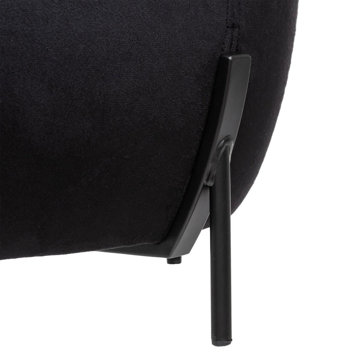 POUF VELOURS CALABAZA NOIR