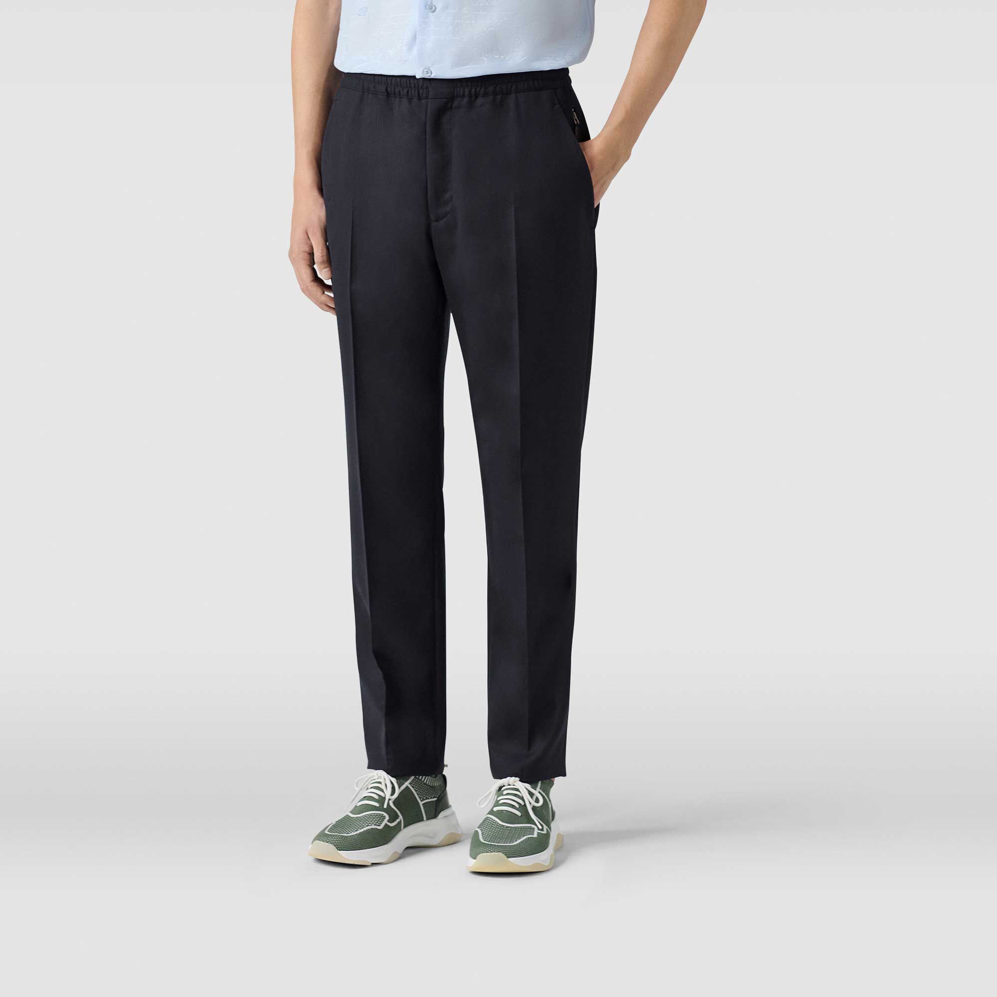 Pantalon À Cordon En Laine