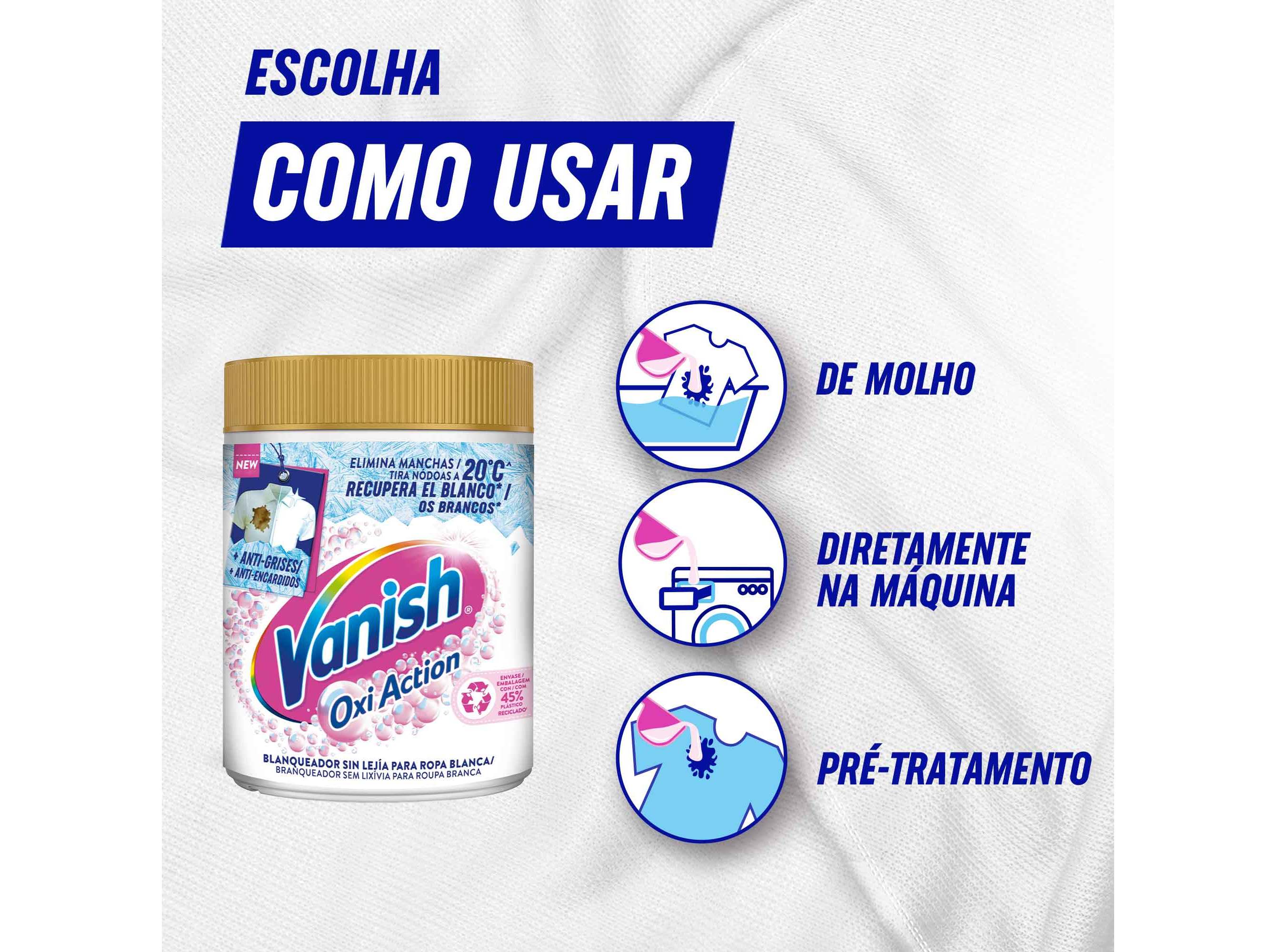 ADITIVOS PÓ VANISH OXI ADVANCE WHITE 400G