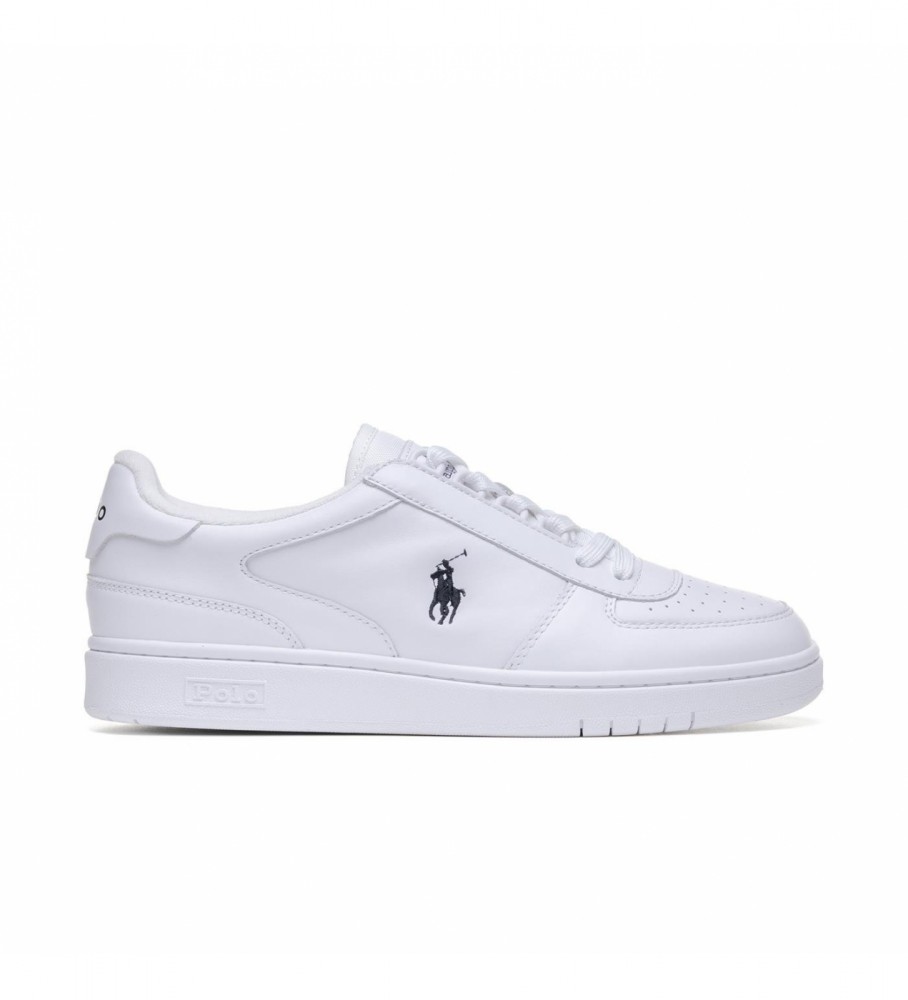 Tênis Ralph Lauren Court PP de couro branco