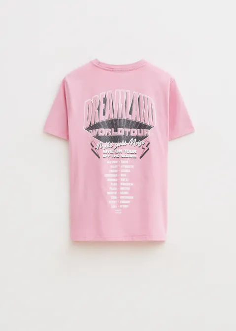 T-shirt met print dreamland roze (ROS.M)