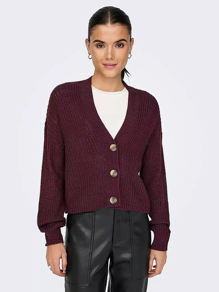 ONLY Strickjacke ONLCAROL dunkelrot