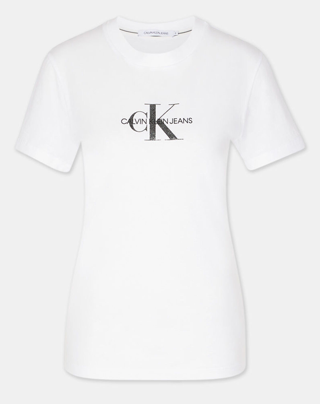 Calvin Klein Jeans T-Shirt Monogram Glitter blanc