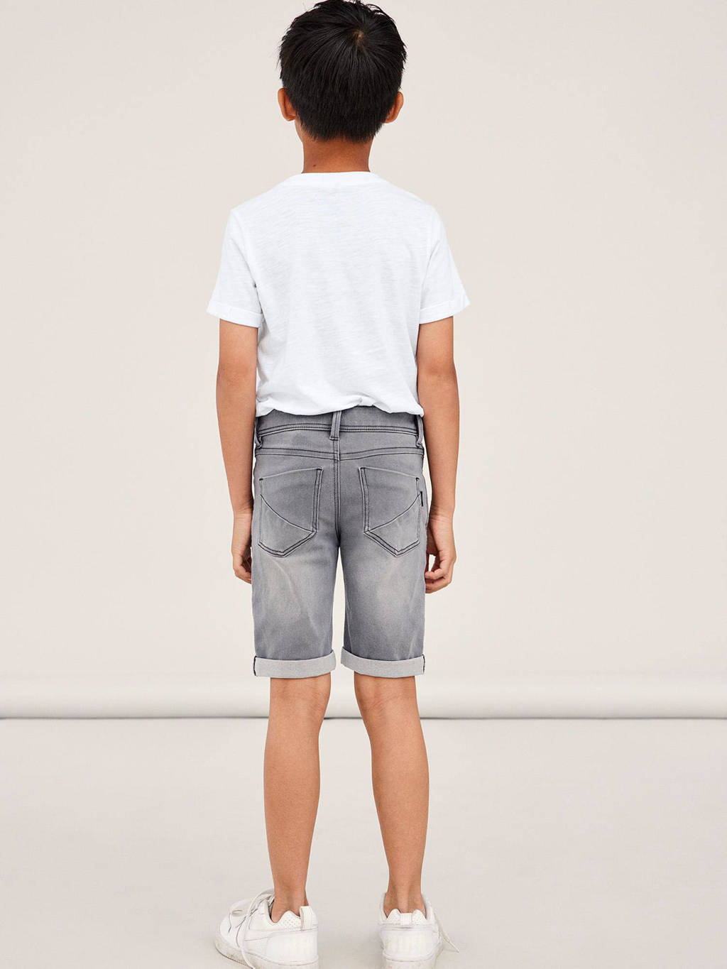 NAME IT slim fit jeans bermuda NKMSOFUS medium grey denim