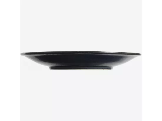 HABITAT - Assiette à dessert en porcelaine - Bleu marine et pois blancs - 23 cm (Lot de 5) - Pinako
