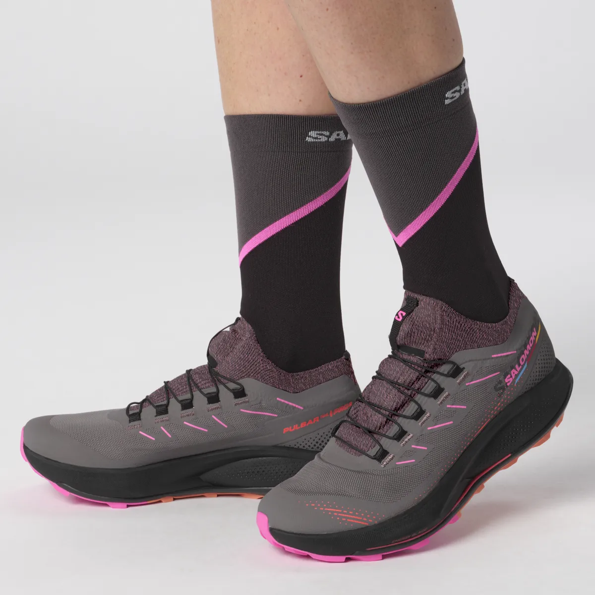 Salomon Women's Pulsar Trail Pro 2 Plum Kitten/Black/Pink Glo