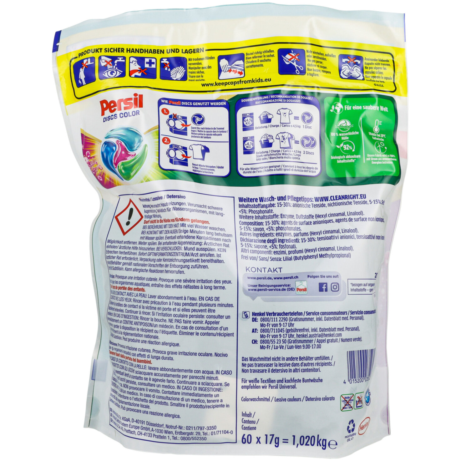 Persil 4in1 Discs Color 60 Waschgänge
