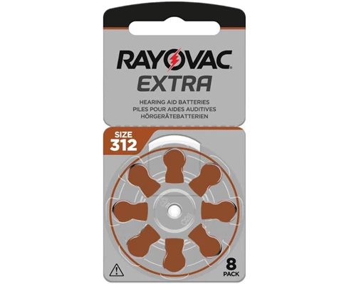 Rayovac Extra 312 brun, 8-pack