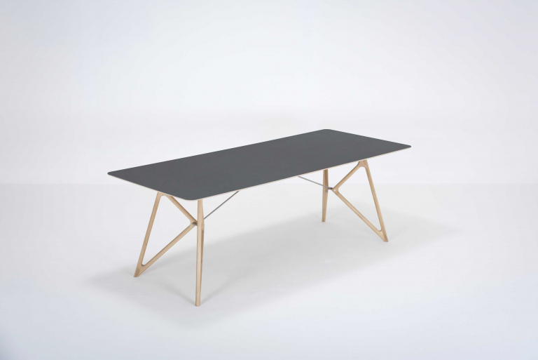 Gazzda Tink Tafel linoleum 220x90 whitewash Dark Olive