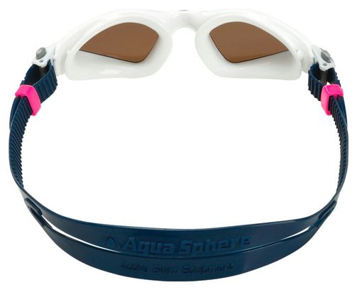 Lunettes de natation Kayenne Small Blanc/Gris - Verre Polarisés Maron