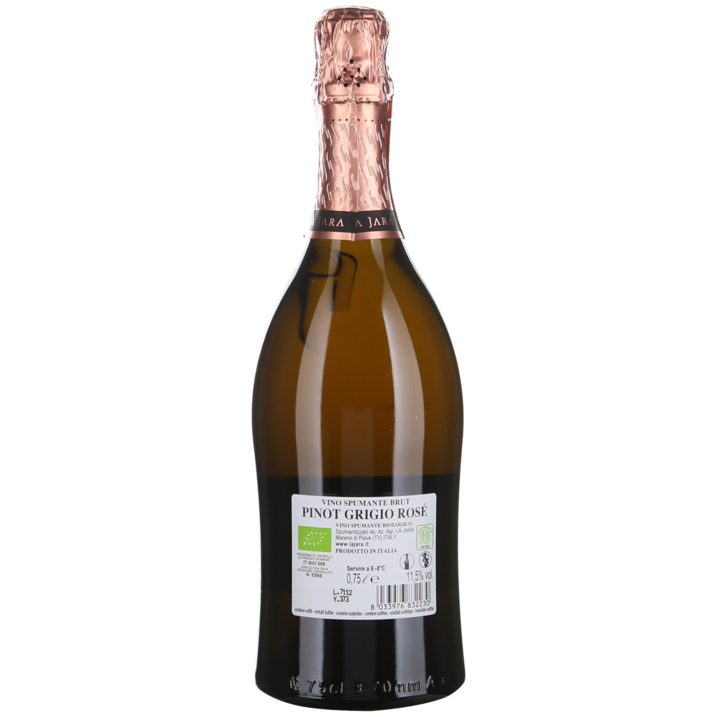 Vino Spumante Pinot Grigio Rosé La Jara, brut -75cl