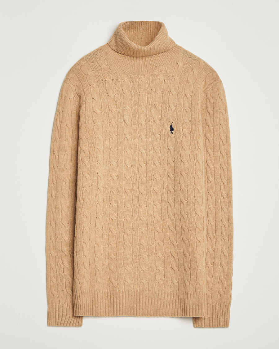 Polo Ralph Lauren Wool/Cashmere Rollneck Camel Melange